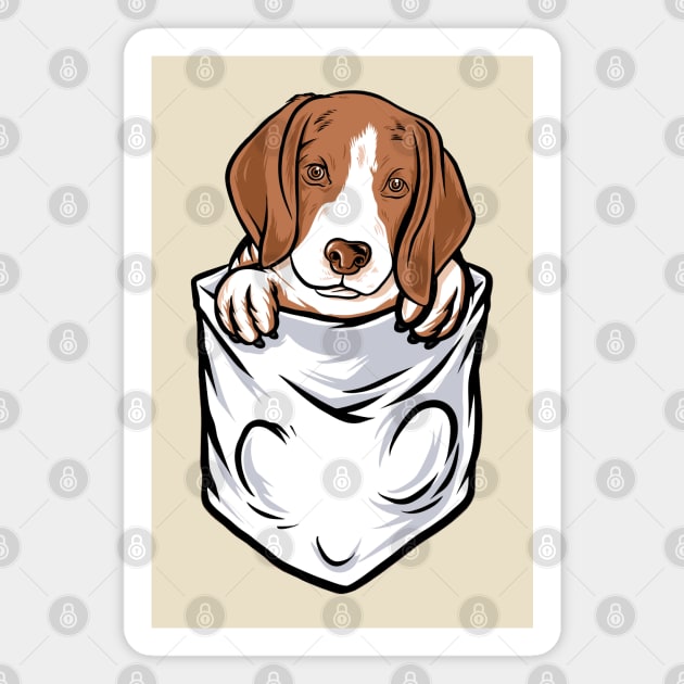 Dog In Pocket Magnet by Mako Design 